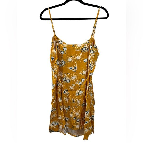 NWT ModCloth On Cloud Nineties Yellow Printed Shift Mini Dress Size LARGE - Picture 5 of 11